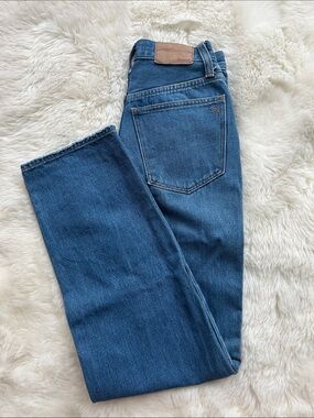 Madewell Medium Blue High Waisted “Baggy Straight” Denim Jeans Size 23